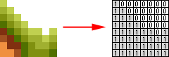 Tile bitmap to solidity map.